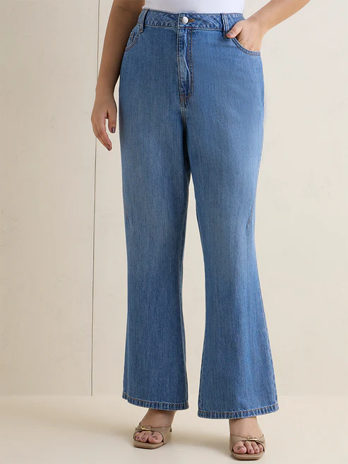 Gia Blue Faded High-Rise Jeans